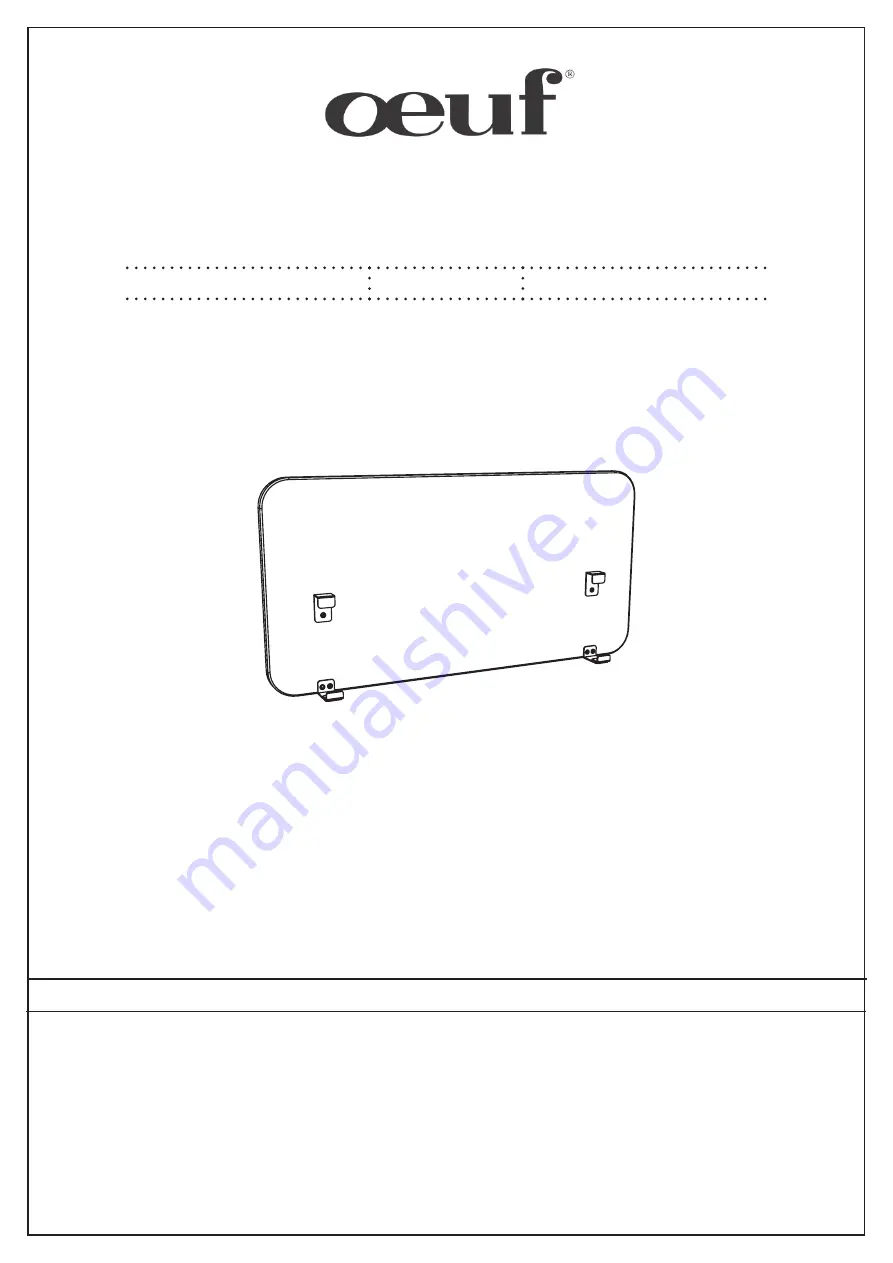 Oeuf UNIVERSAL SECURITY RAIL 1SR01 Manual Download Page 1