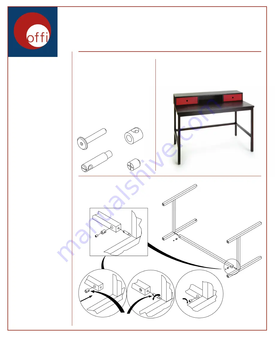 offi WINDOW DESK Assembly Instructions Download Page 1