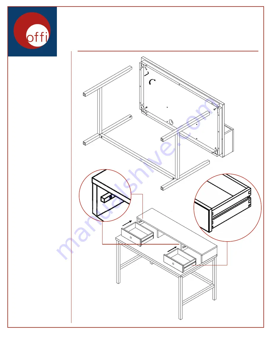 offi WINDOW DESK Скачать руководство пользователя страница 2