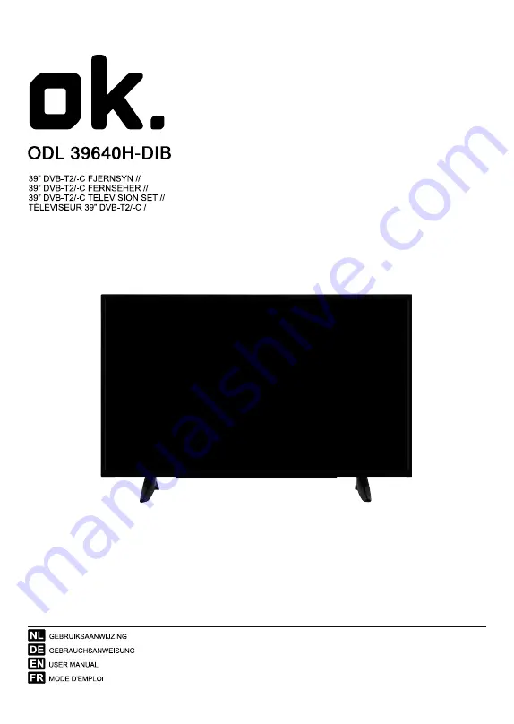 OK. ODL 39640H-DIB User Manual Download Page 1