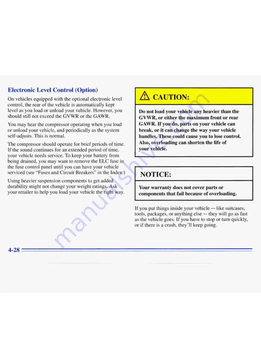 Oldsmobile 1996 Silhouette Owner'S Manual Download Page 202