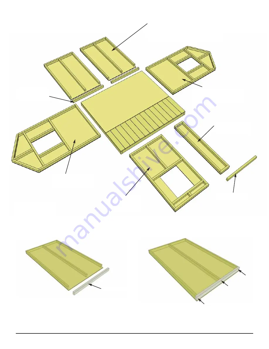 OLT 6x6 Little Cedar Playhouse Assembly Manual Download Page 7