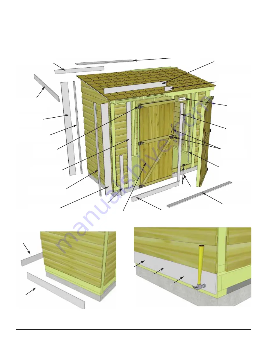 OLT 8x4 SpaceSaver Garden Shed Скачать руководство пользователя страница 20