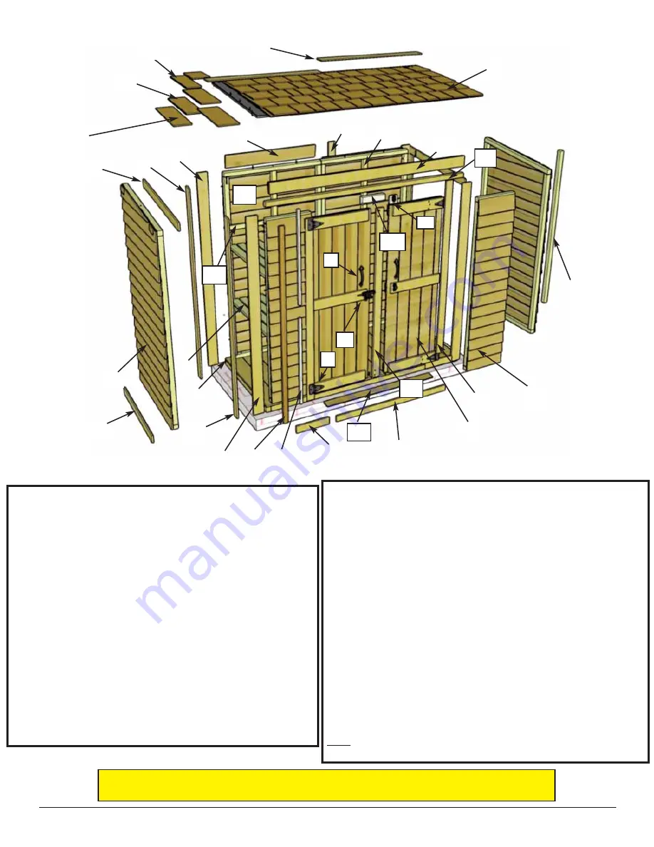 OLT Grand Garden Chalet 6X3-BEVEL Assembly Manual Download Page 2