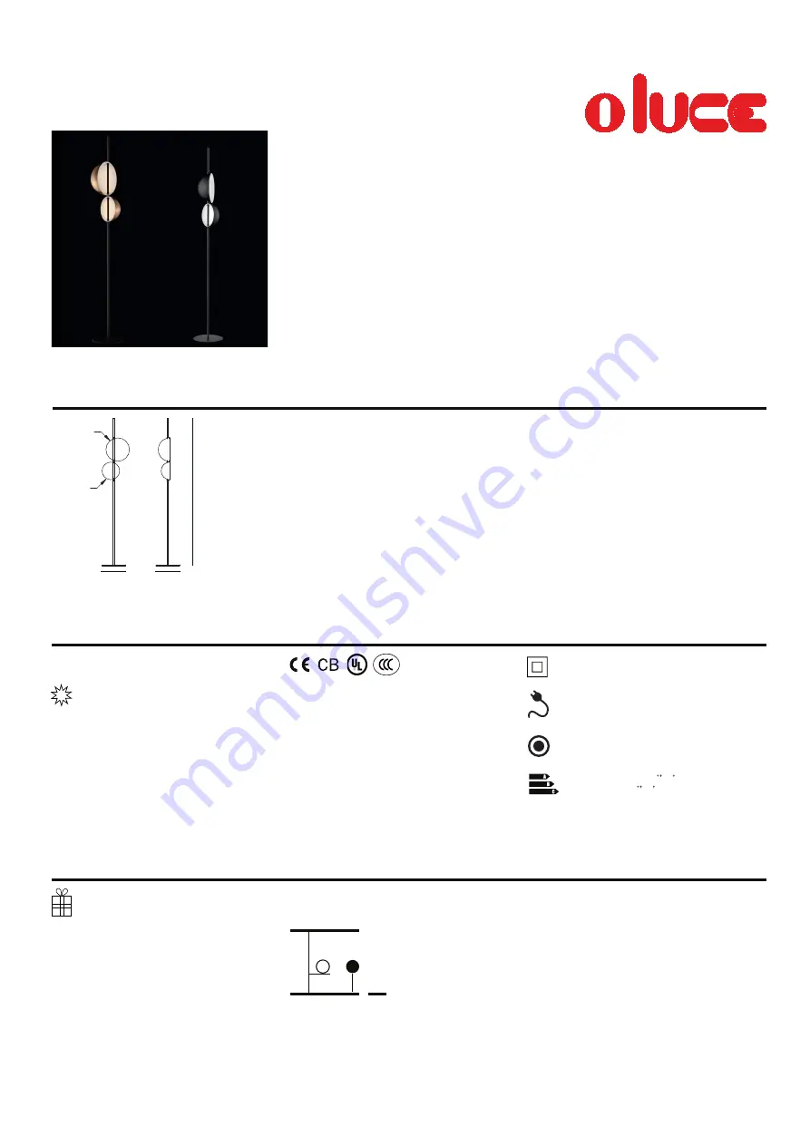 oluce SUPERLUNA 397 Mounting Instructions Download Page 1