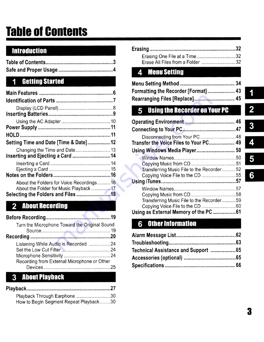 Olympus LS-10 - Linear PCM Recorder 2 GB Digital Voice Instructions Manual Download Page 3