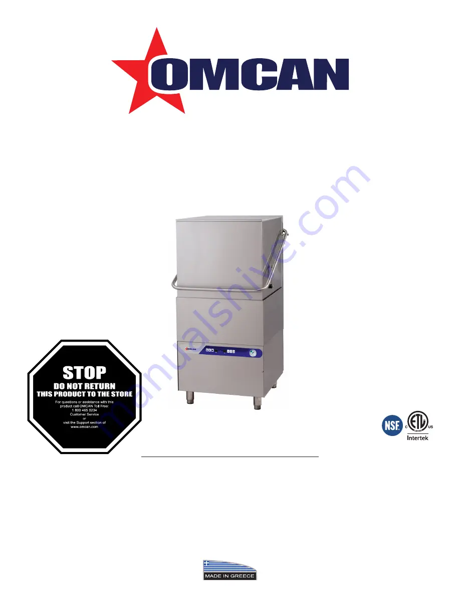 Omcan 46321 Instruction Manual Download Page 1