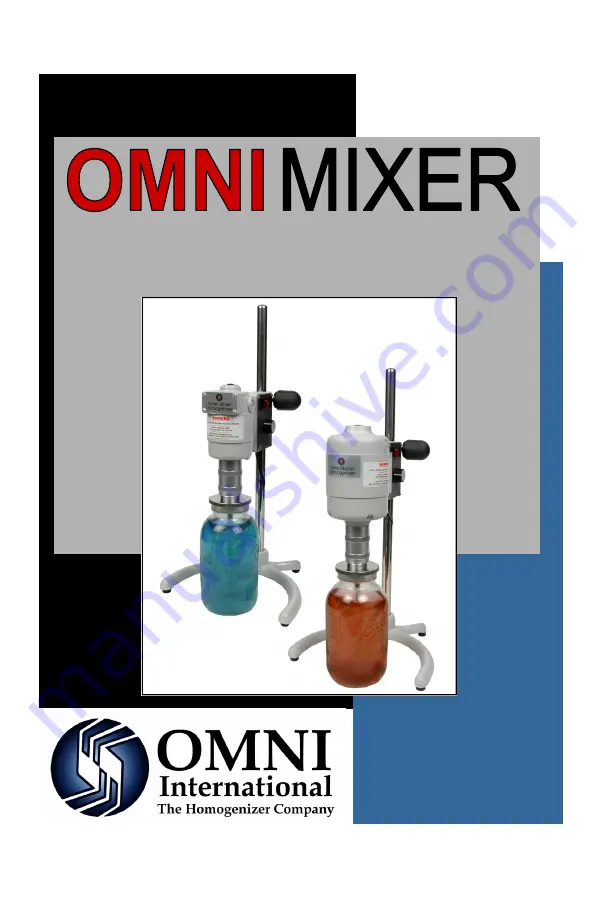 Omni International Omni Macro Homogenizers Скачать руководство пользователя страница 1