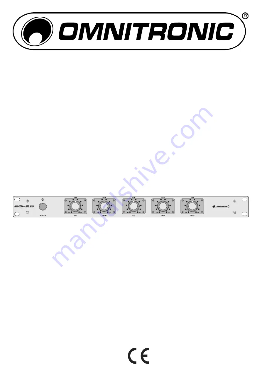Omnitronic EQ-25 Скачать руководство пользователя страница 1