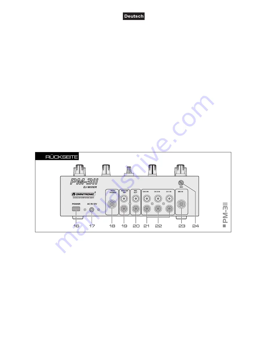 Omnitronic PM-311 Скачать руководство пользователя страница 7