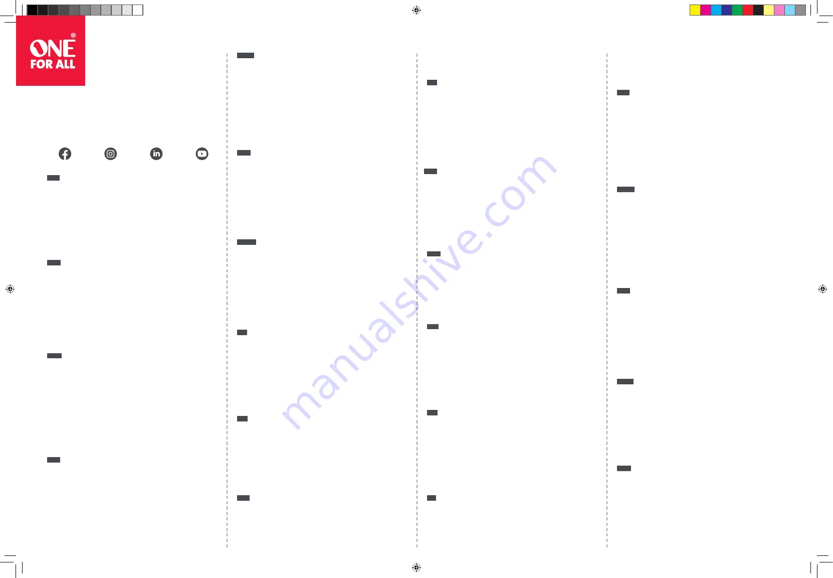 One for All SV1632 Скачать руководство пользователя страница 1