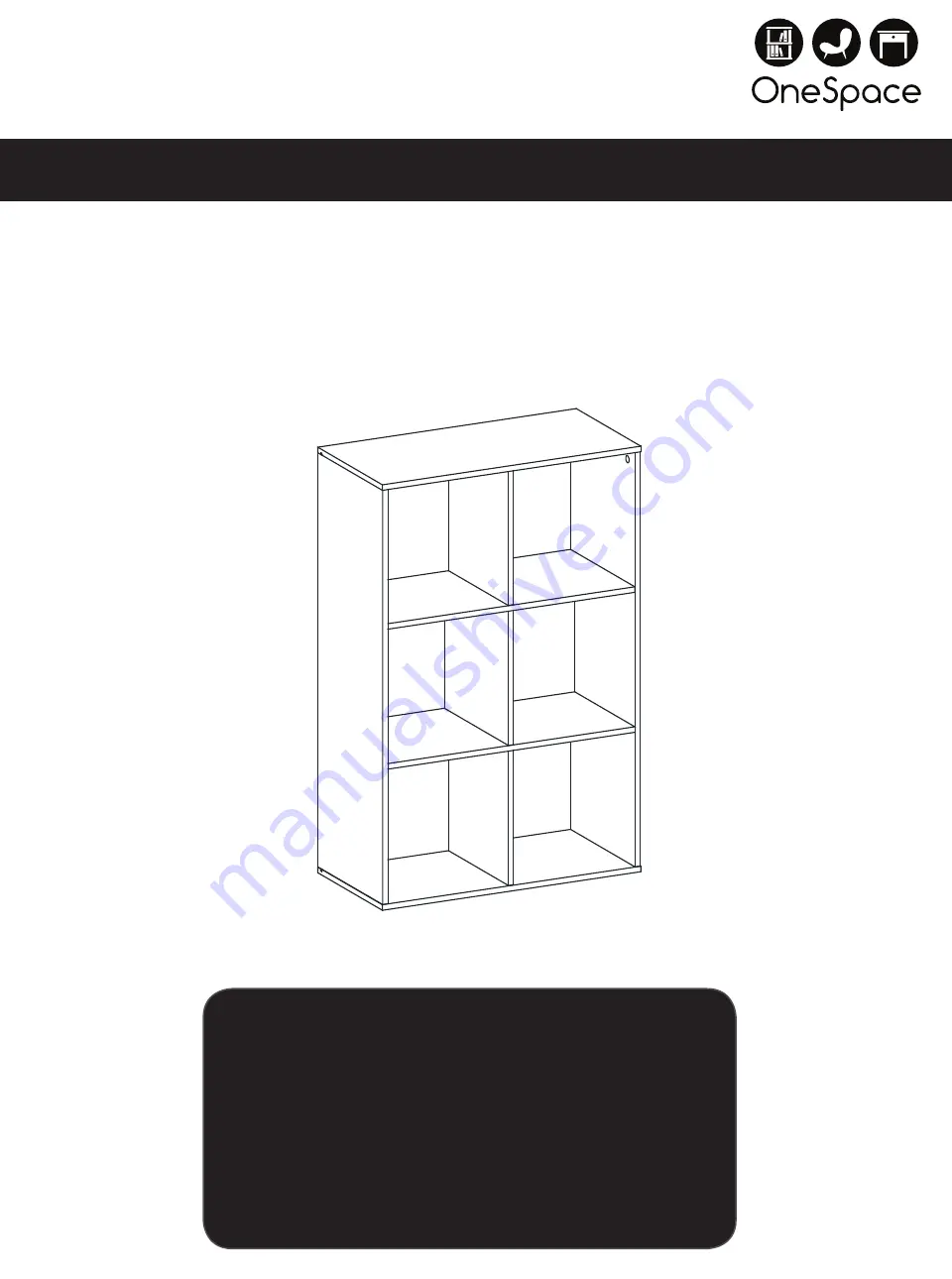 Onespace 50-612ES Assembly Instructions Manual Download Page 1