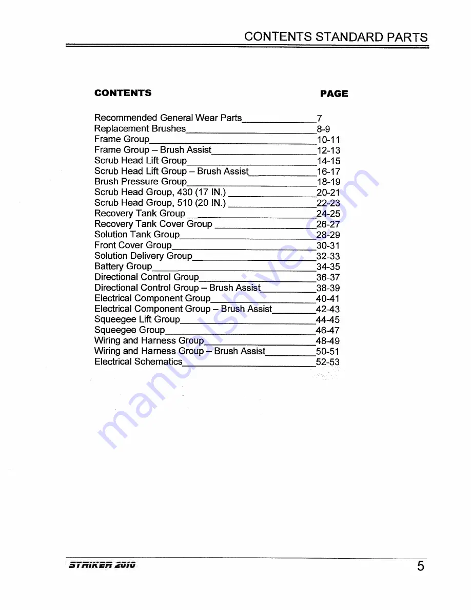 Onfloor Striker 2010 Operator'S Manual Download Page 28