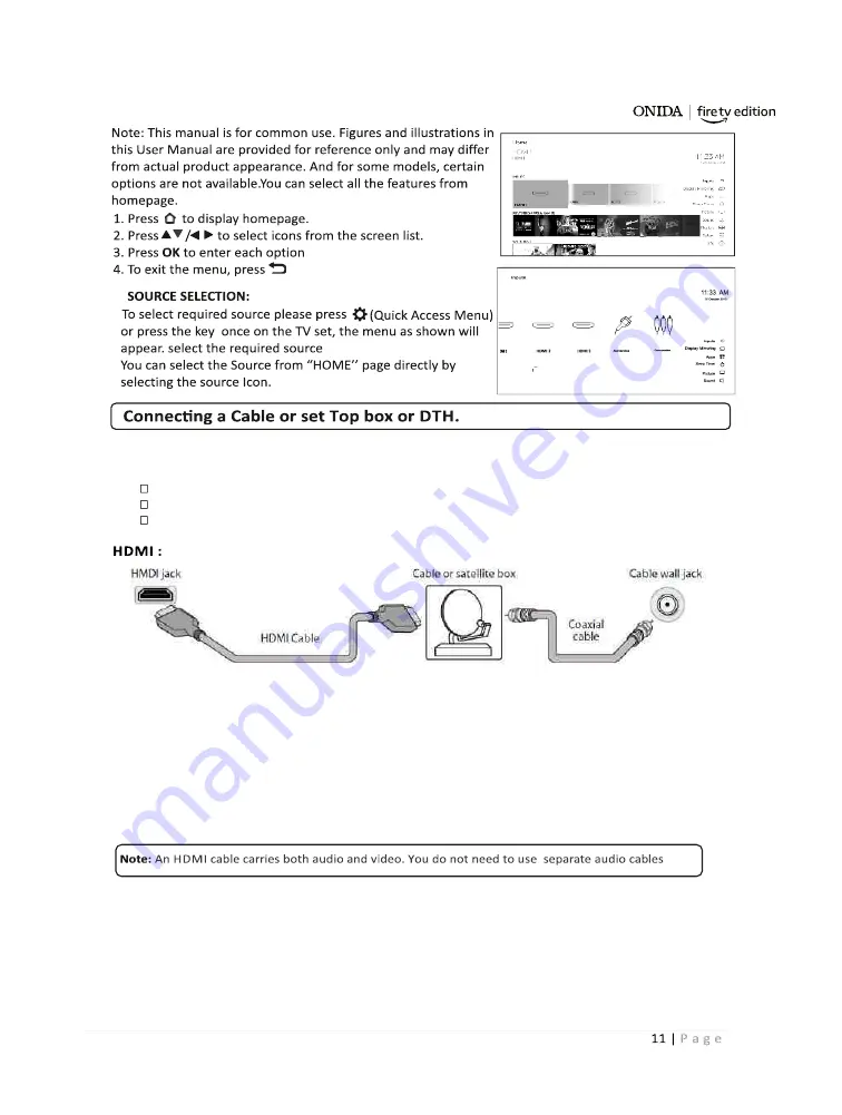 Onida Fire TV edition 32HIF1 Скачать руководство пользователя страница 11