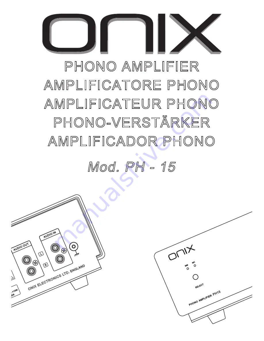 Onix PH-15 User Manual Download Page 1