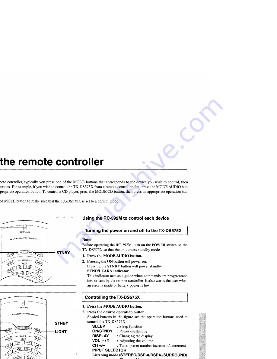 Onkyo 580TXD575X Instruction Manual Download Page 31