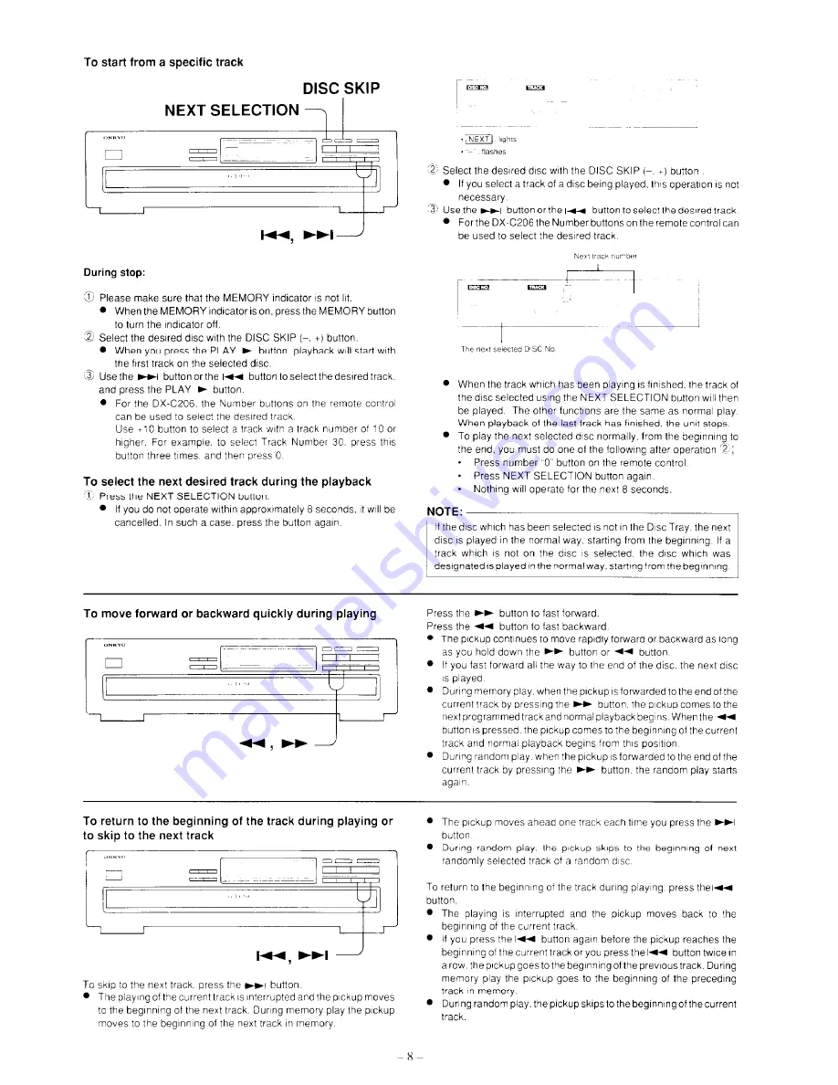 Onkyo DX-C106 Instruction Manual Download Page 9