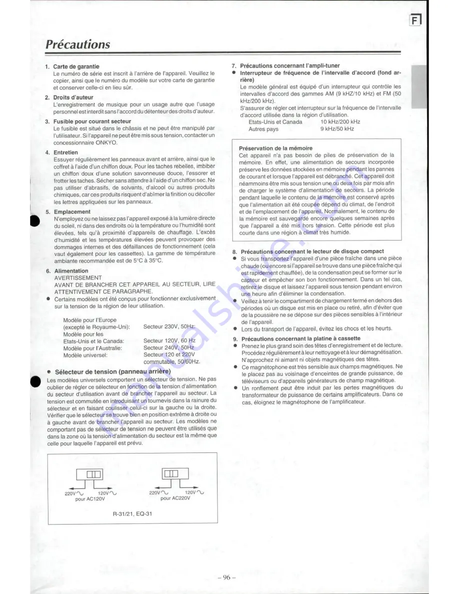 Onkyo PCS-21 Instruction Manual Download Page 97