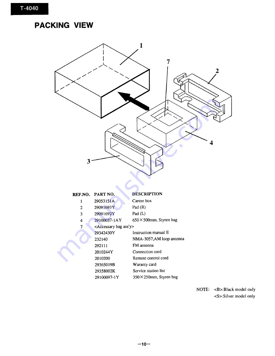 Onkyo T-4040 Service Manual Download Page 8