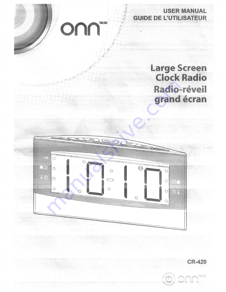 Onn CR-420 User Manual Download Page 1