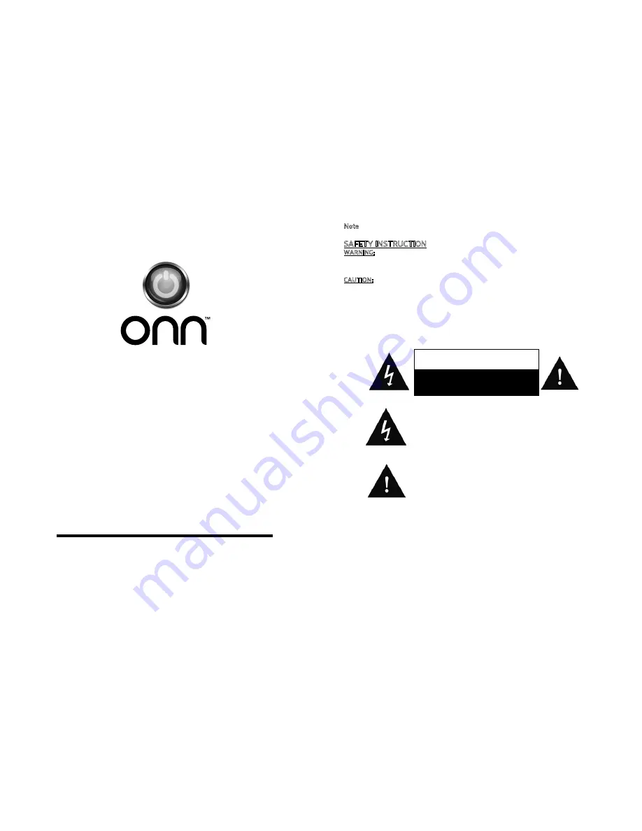 Onn ONB14AV201 Product Manual Download Page 1