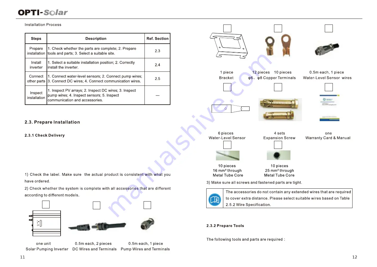 opti-solar Solar PV Pumping System Скачать руководство пользователя страница 7