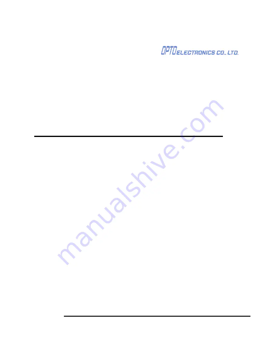 Optoelectronics OPI-4012 Скачать руководство пользователя страница 1