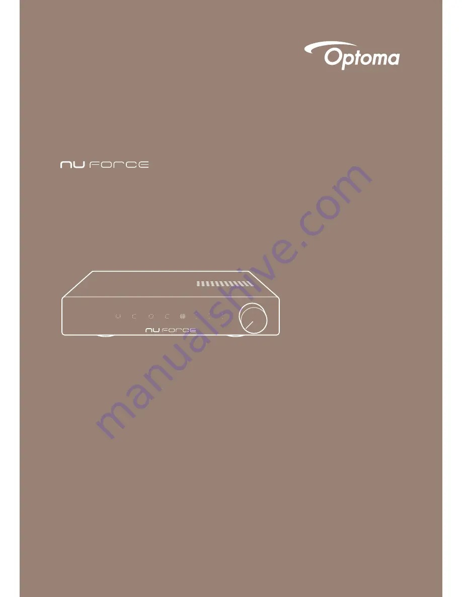 Optoma Nu Force DAC80 Скачать руководство пользователя страница 1