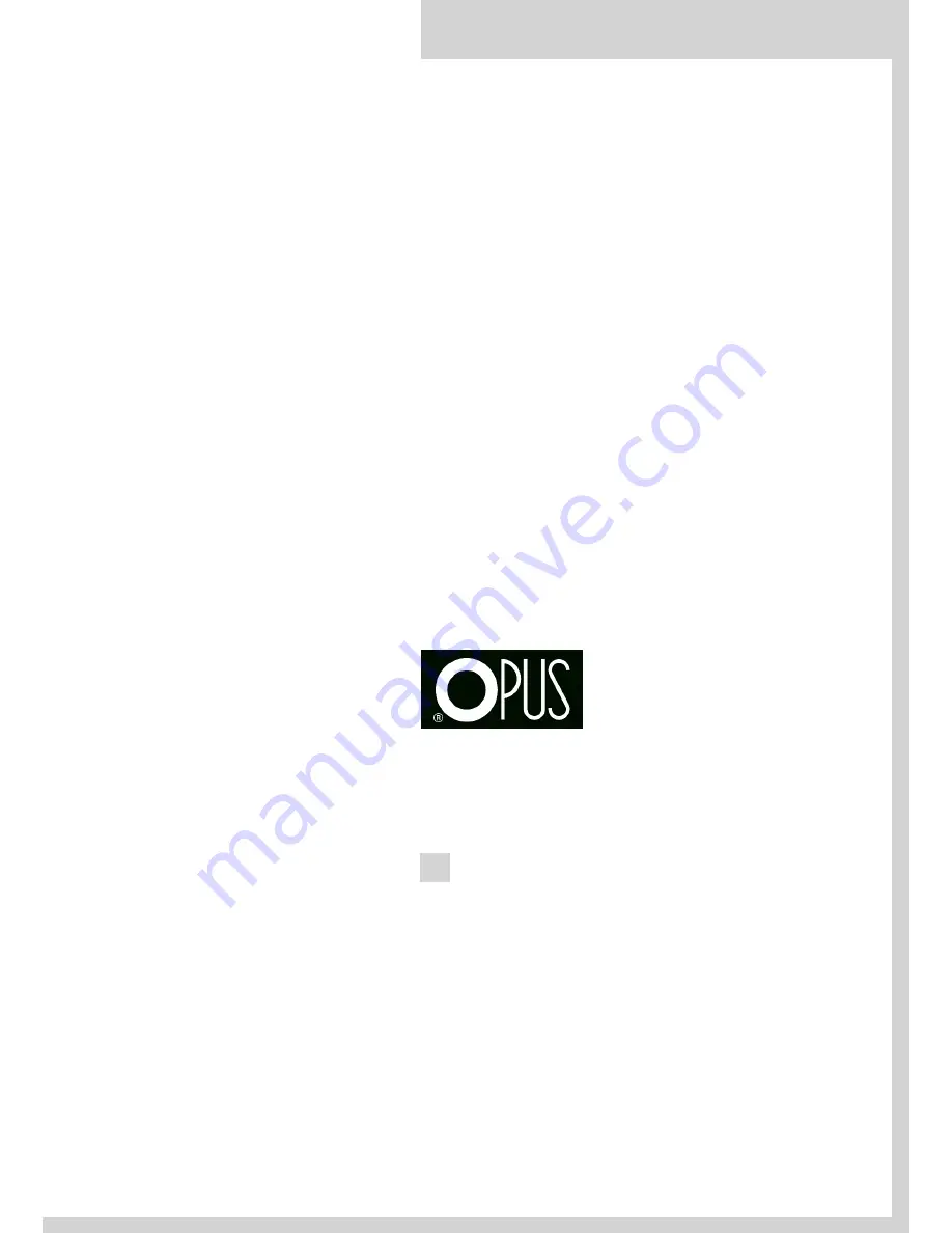 Opus TB 250 User Manual Download Page 1