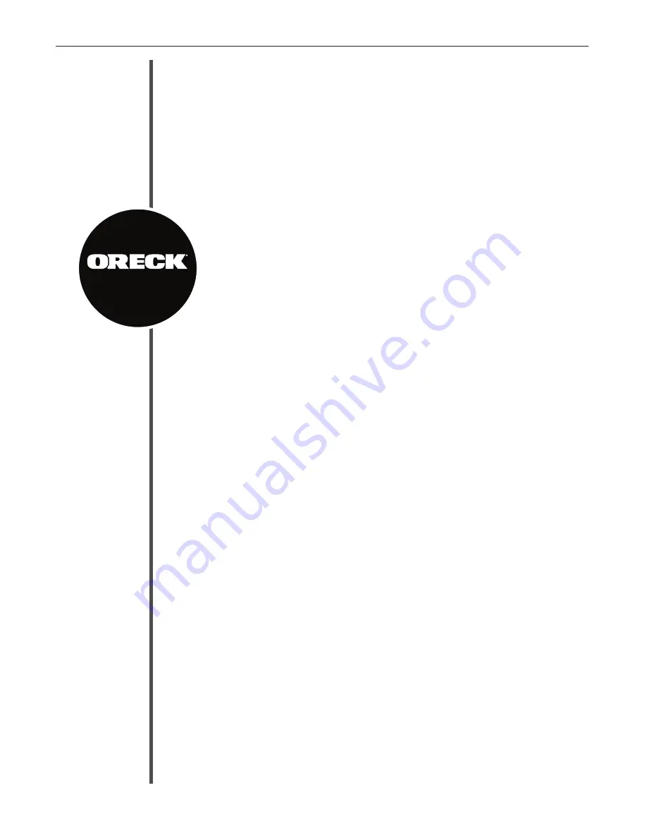 Oreck XL3 User Manual Download Page 10