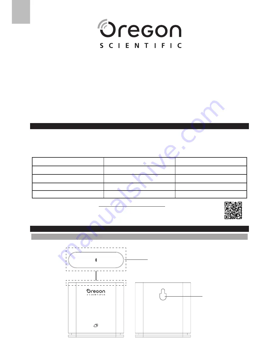 Oregon Scientific BAR228 Скачать руководство пользователя страница 1