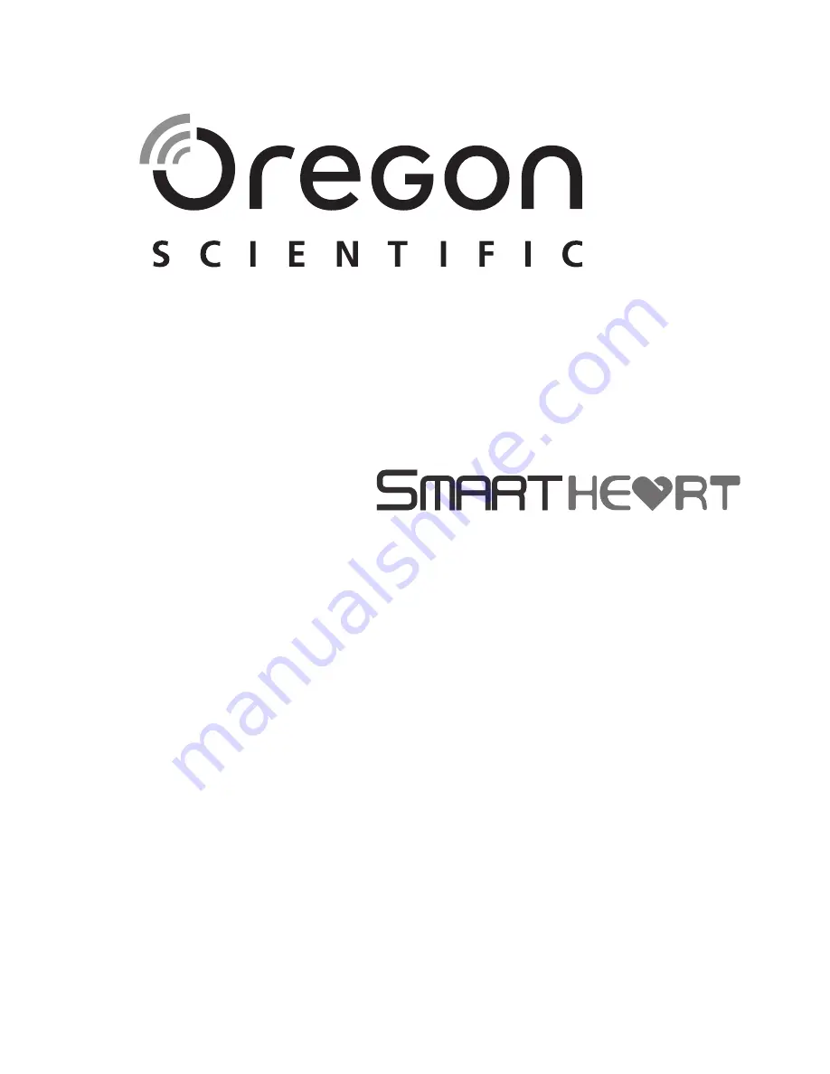 Oregon Scientific SmartHeart SE102 Скачать руководство пользователя страница 1