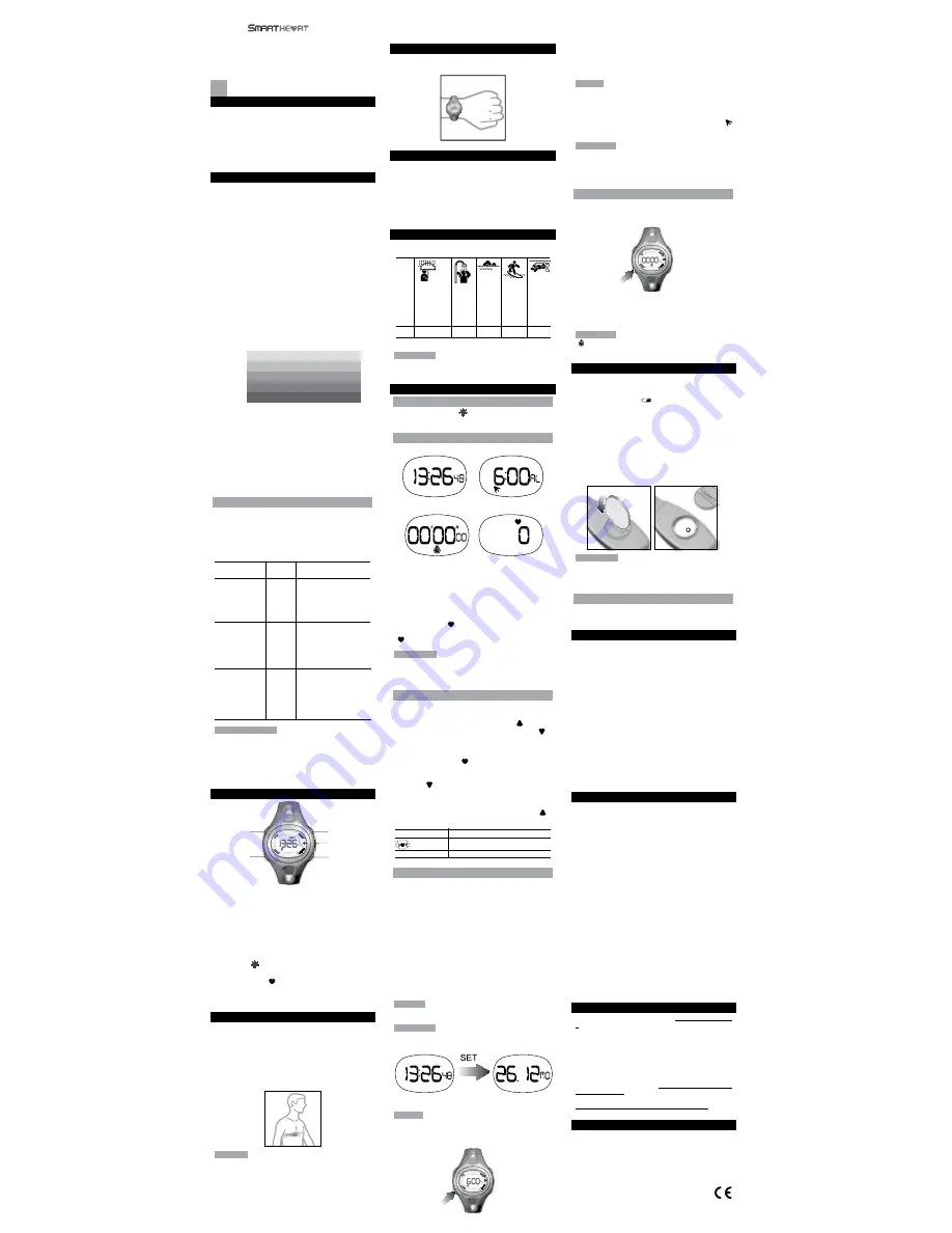 Oregon Scientific SmartHeart SE200 User Manual Download Page 4