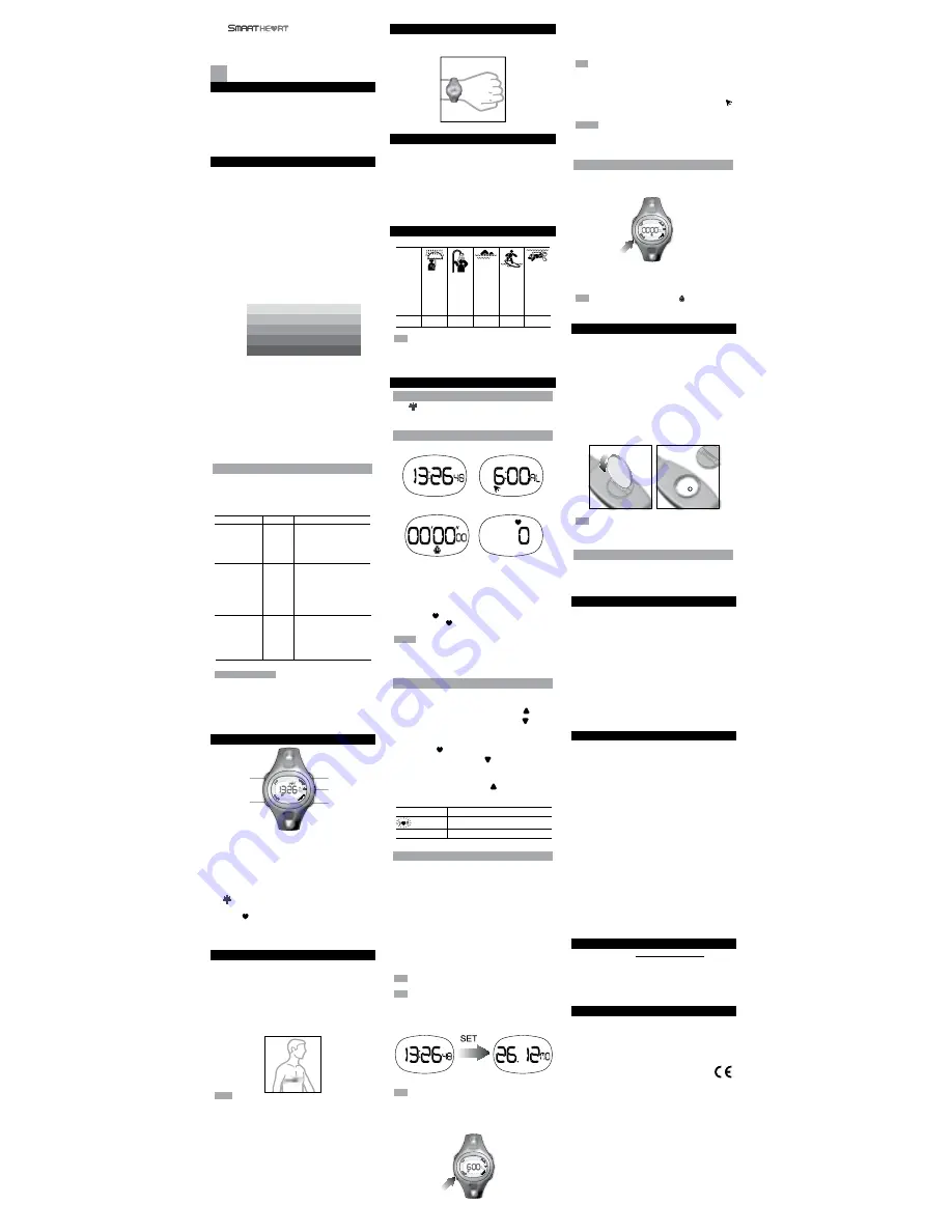 Oregon Scientific SmartHeart SE200 User Manual Download Page 6