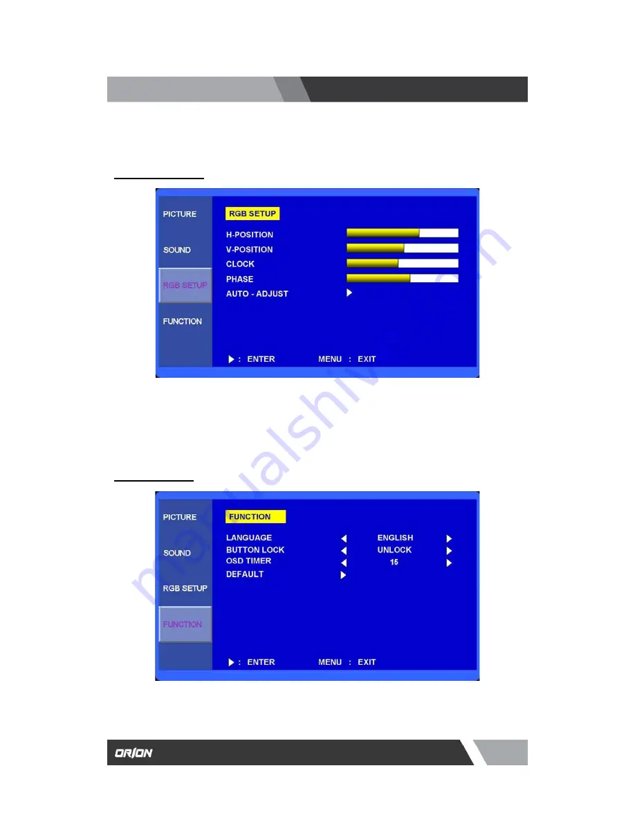 Orion PREMIUM SERIES Installation And User Manual Download Page 11