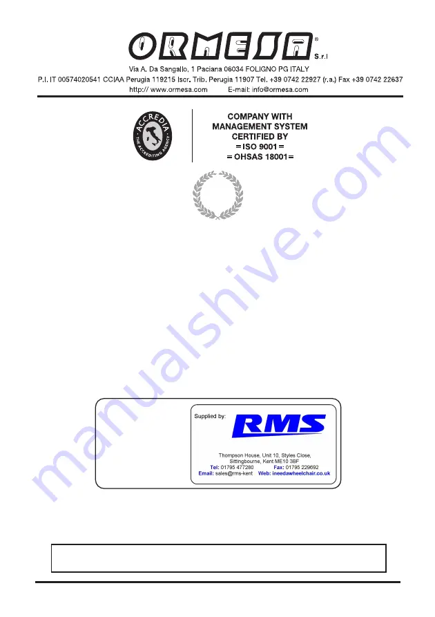 Ormesa Bug 856 Use And Maintenance Handbook Download Page 96