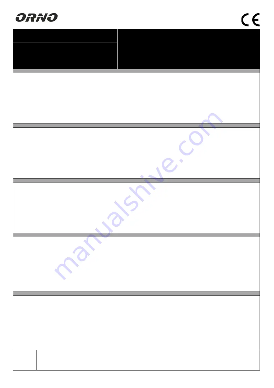 Orno OR-AE-1302 Quick Start Manual Download Page 1