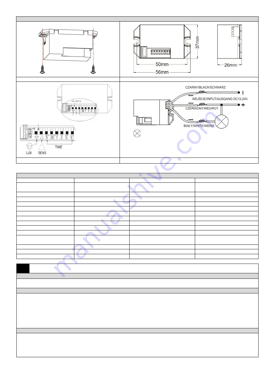 Orno OR-CR-211/12-24VDC Скачать руководство пользователя страница 2