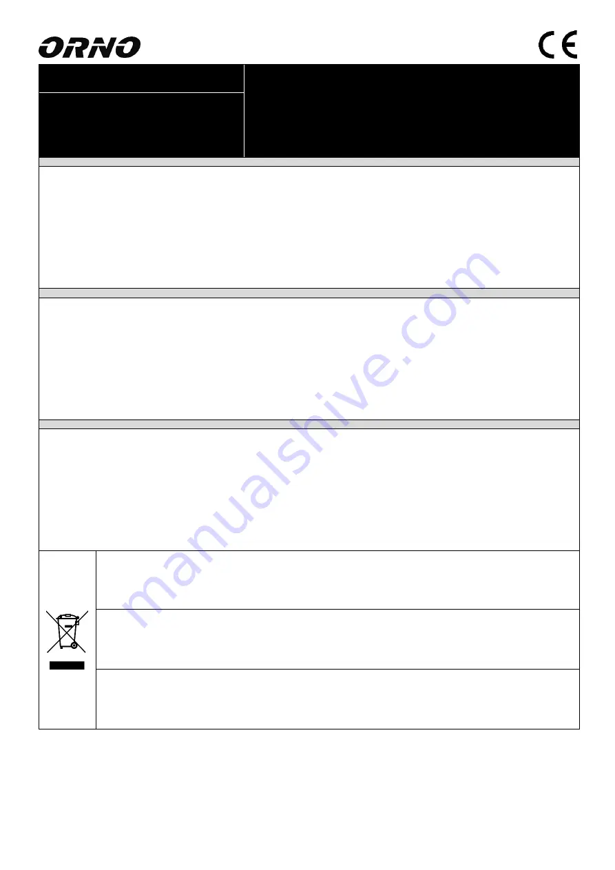 Orno OR-CR-246 Quick Manual Download Page 1