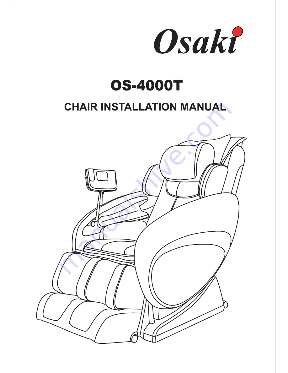 Osaki OS4000T Installation Manual Download Page 1