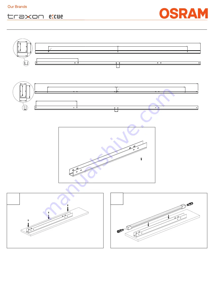 Osram Media Pixel Ribbon DMX Outdoor VB Mounting Manual Download Page 3