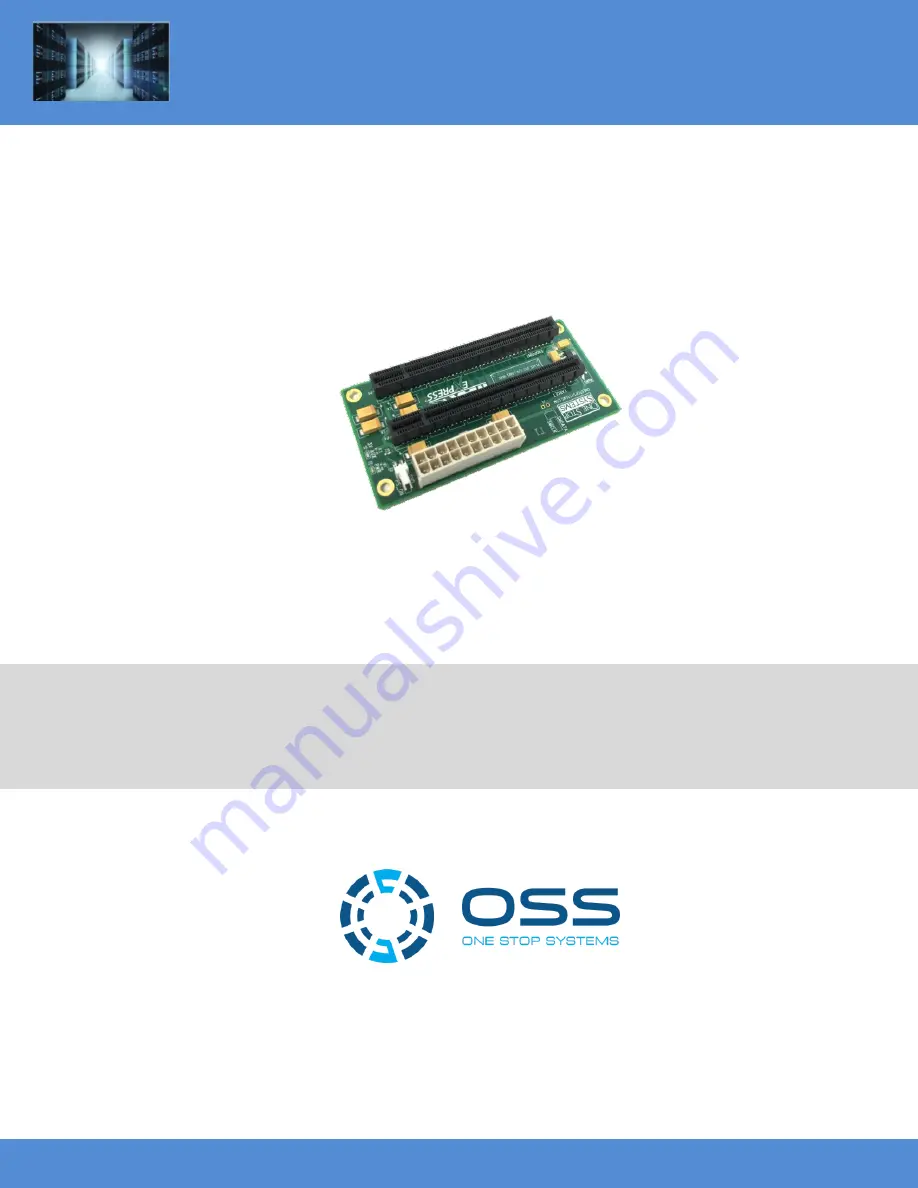 OSS OSS-PCIe-BP-2019 Installation Manual Download Page 1