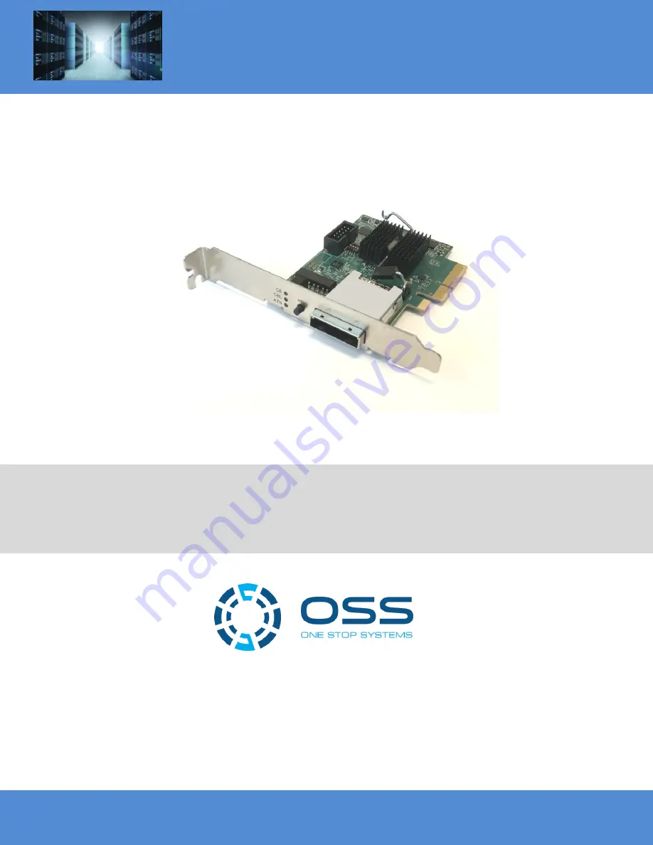 OSS OSS-PCIe-HIB38-x4 Скачать руководство пользователя страница 1