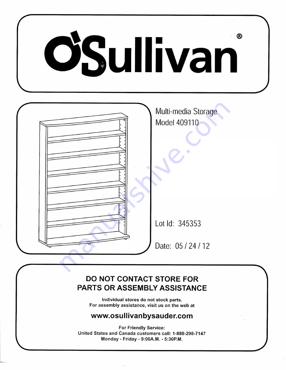 O'Sullivan 409110 Скачать руководство пользователя страница 1