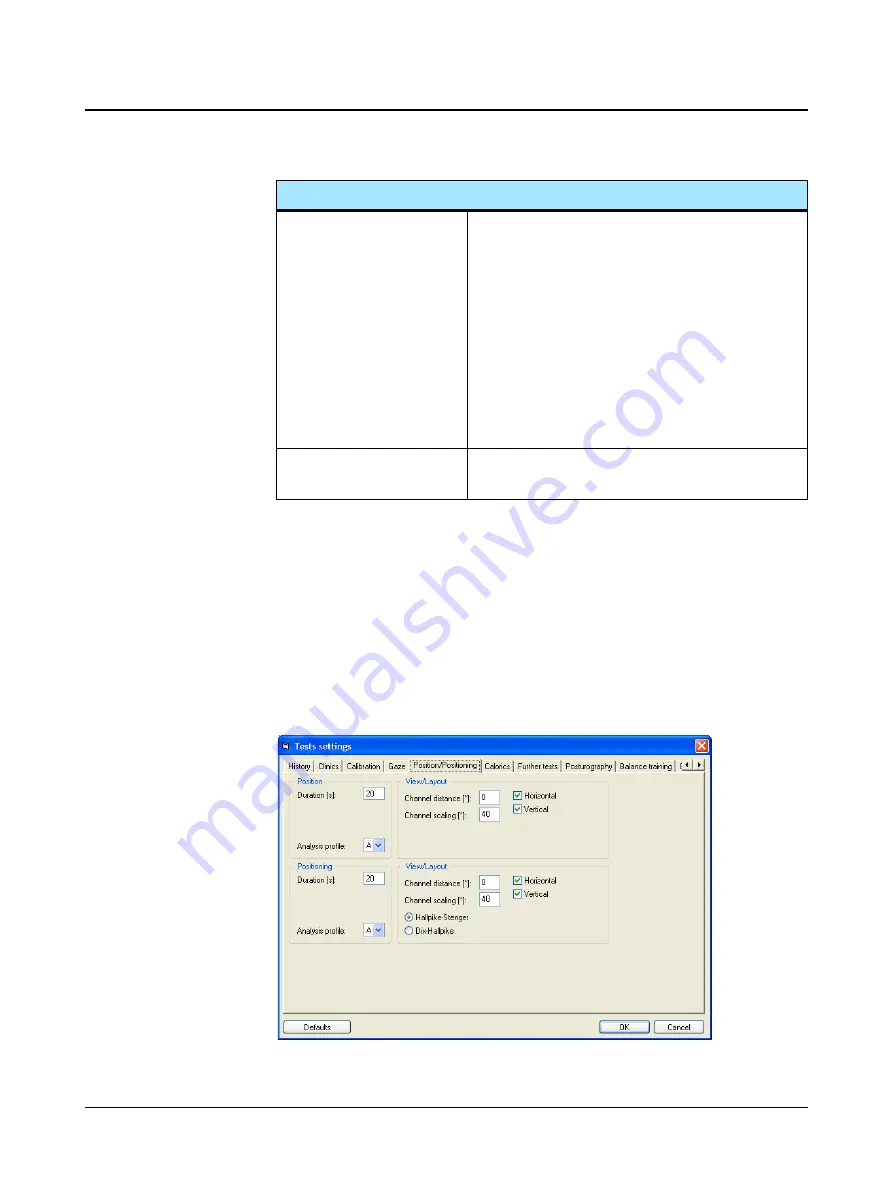 otometrics Hortmann Vestlab 100 User Manual Download Page 62