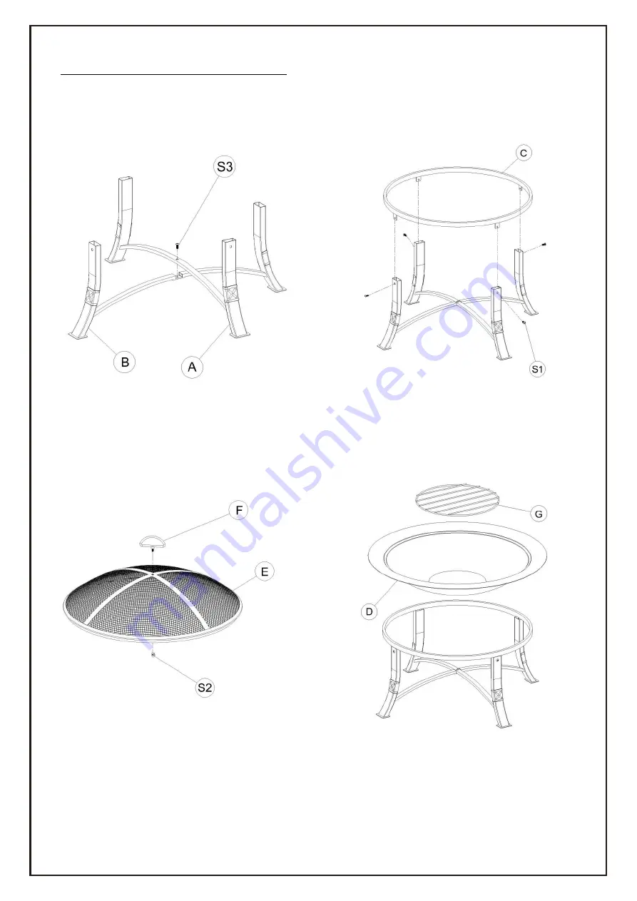 Outsunny 842-173 Assembly Instruction Manual Download Page 4