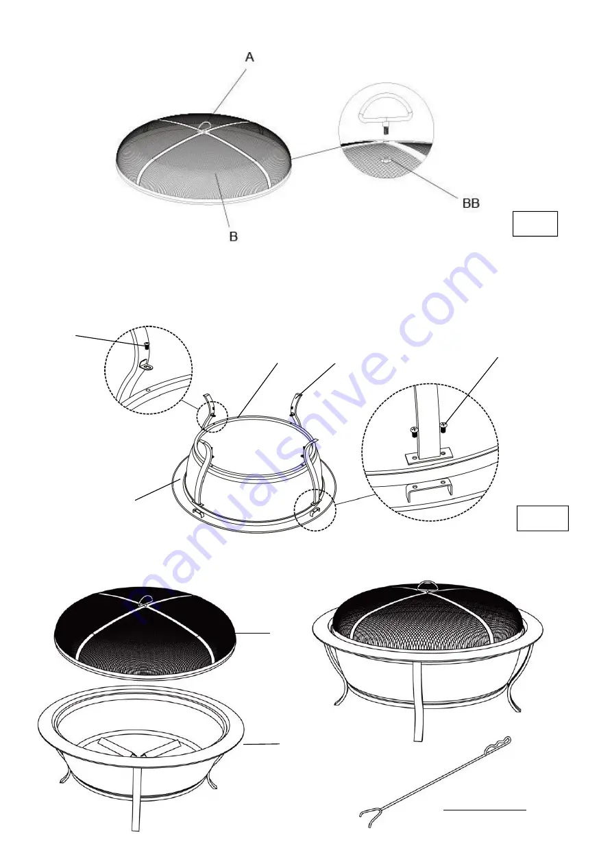 Outsunny Fire pit Assembly Instructions Download Page 2