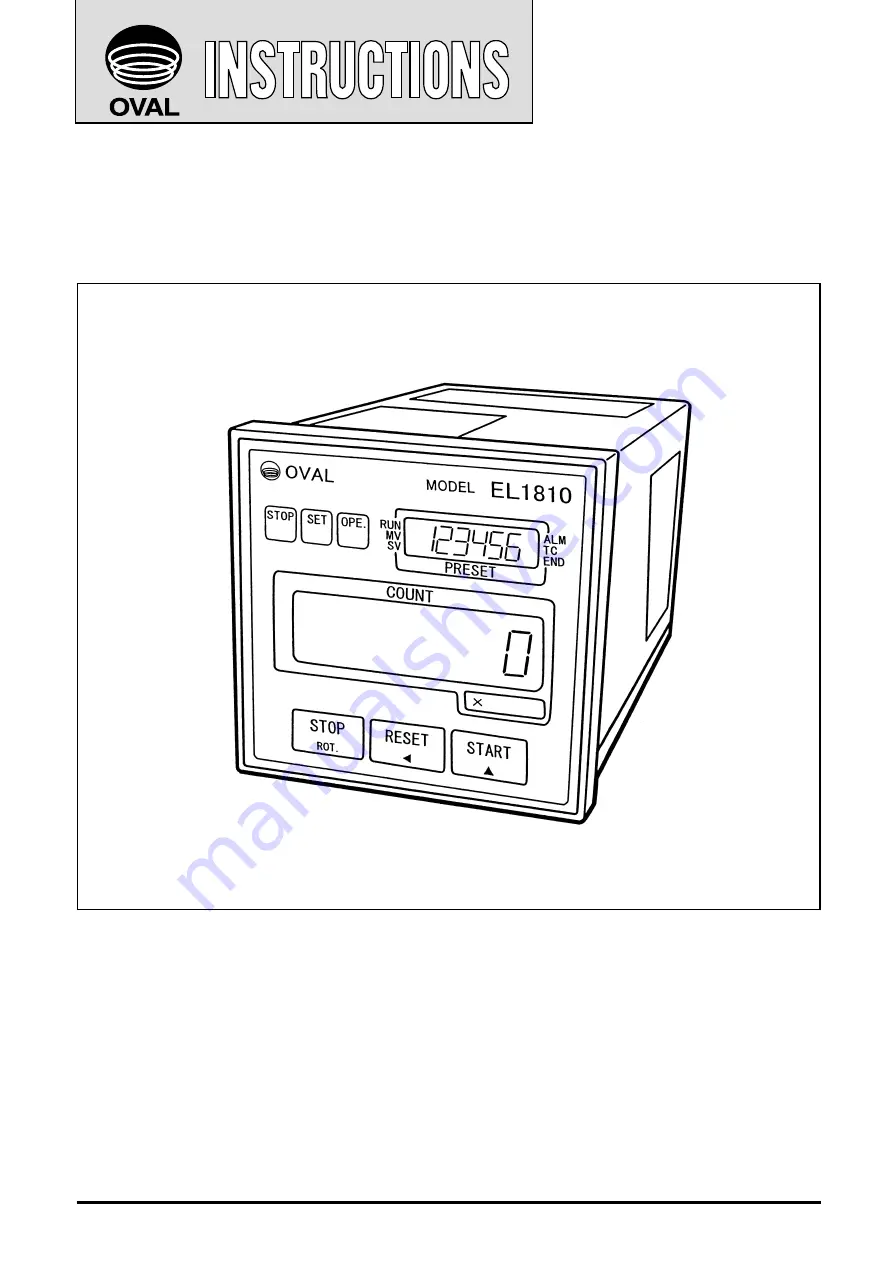 Oval EL1810 Instructions Manual Download Page 1