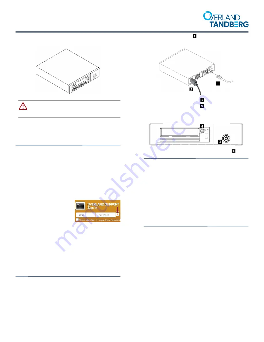 Overland Tandberg LTO Скачать руководство пользователя страница 1