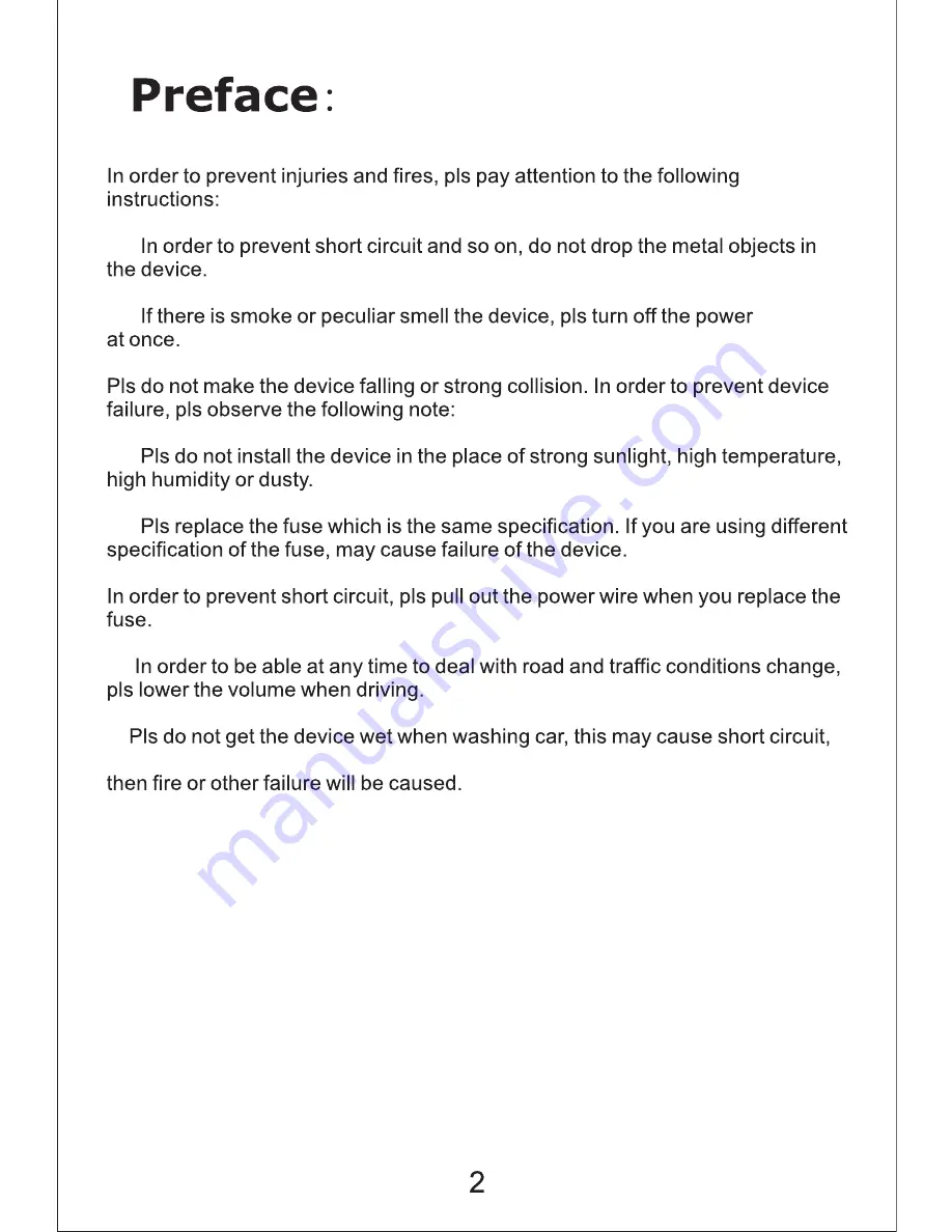 Ownice C500-E Operation Manual Download Page 2